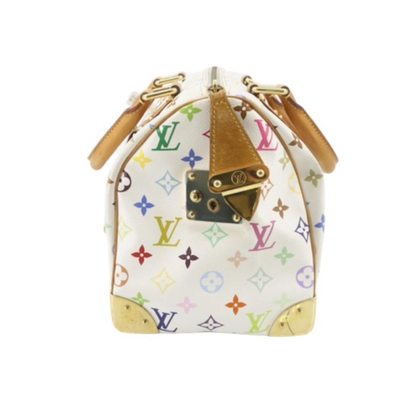 ✨🛍️ Louis Vuitton White Takashi Murakami Multicolor Speedy 30 Handbag - Picture 3 of 7